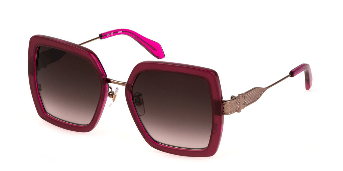 Just Cavalli SJC041 09RV, Pink frame, Gradient Brown lenses