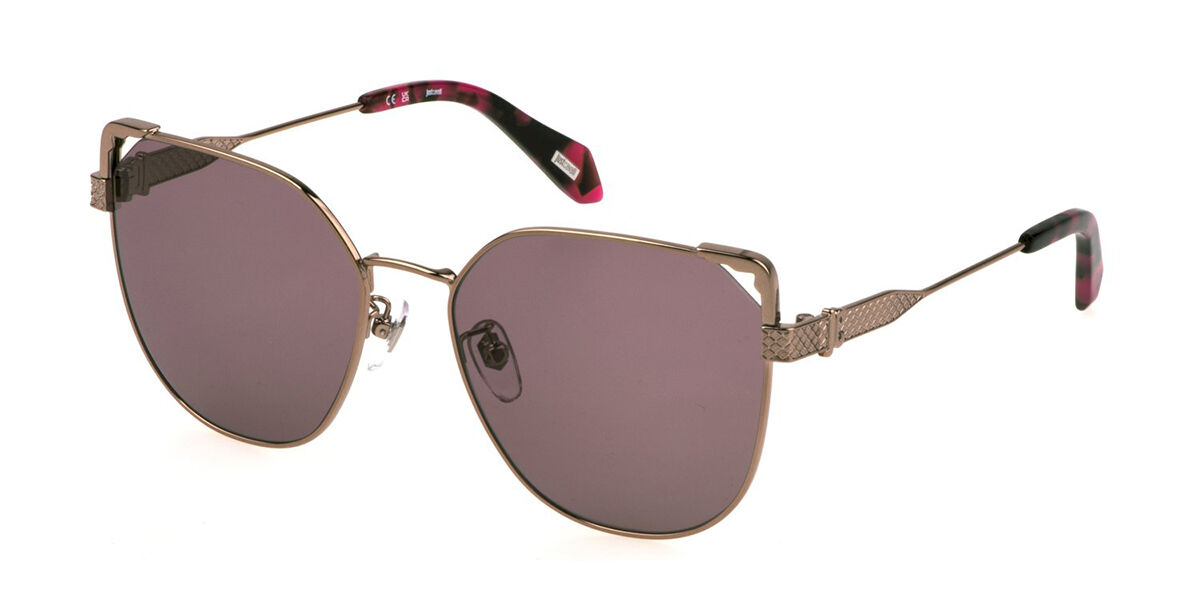 Just Cavalli SJC042 0A39, Gold frame, Violet lenses