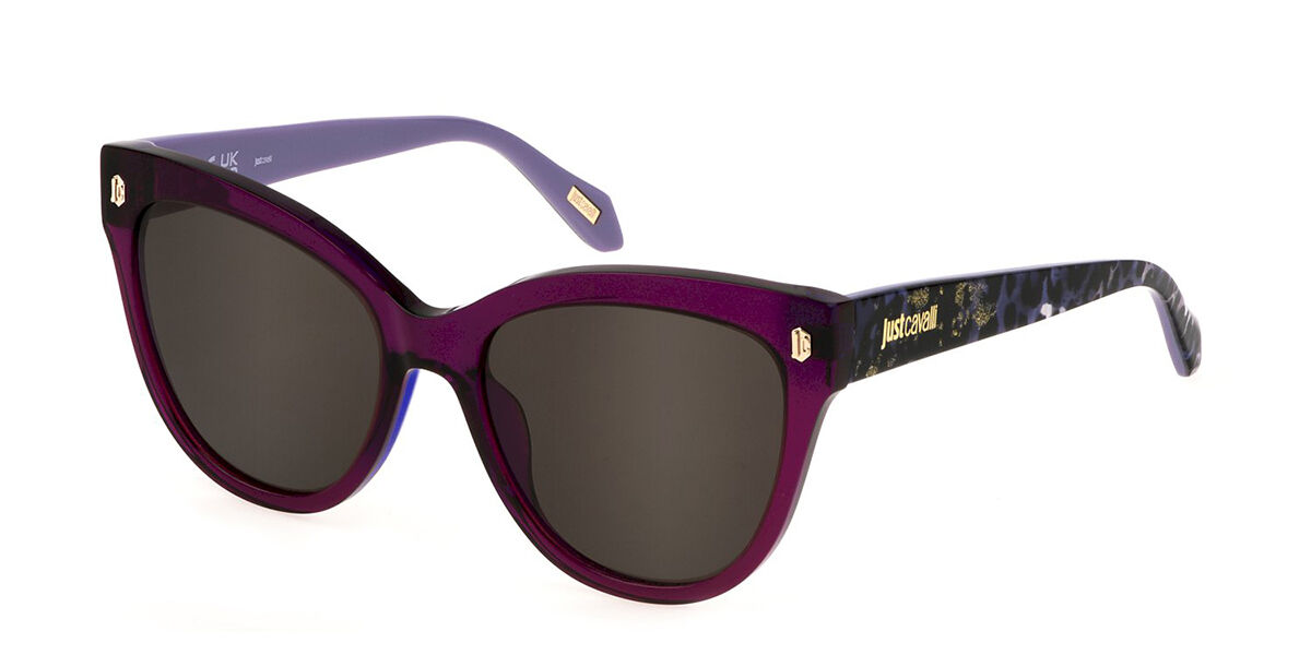 Just Cavalli SJC043 09FE, Purple frame, Brown lenses