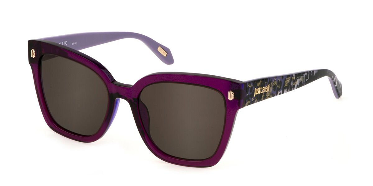 Just Cavalli SJC044 09FE, Purple frame, Brown lenses