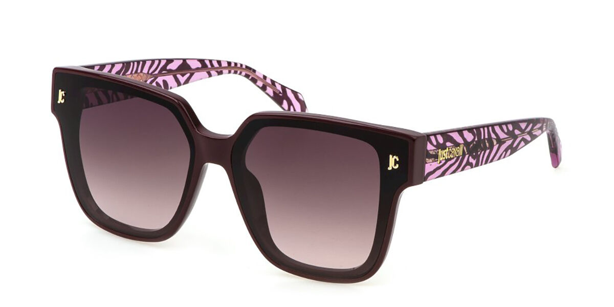 Just Cavalli SJC089V 09FD, Purple frame, Gradient Brown Pink lenses