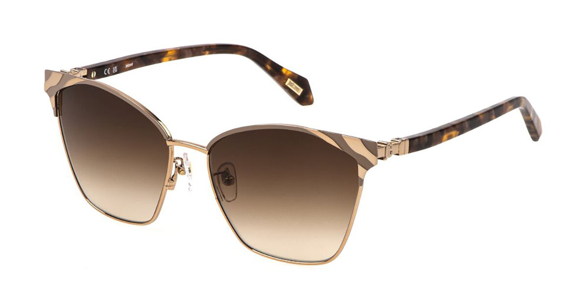 Just Cavalli SJC093 02AM, Gold frame, Gradient Brown lenses