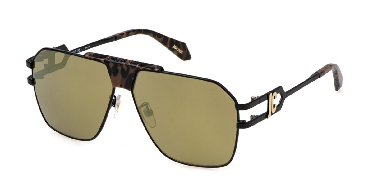 Just Cavalli SJC094 530G, Black frame, Brown Gold Mirror lenses
