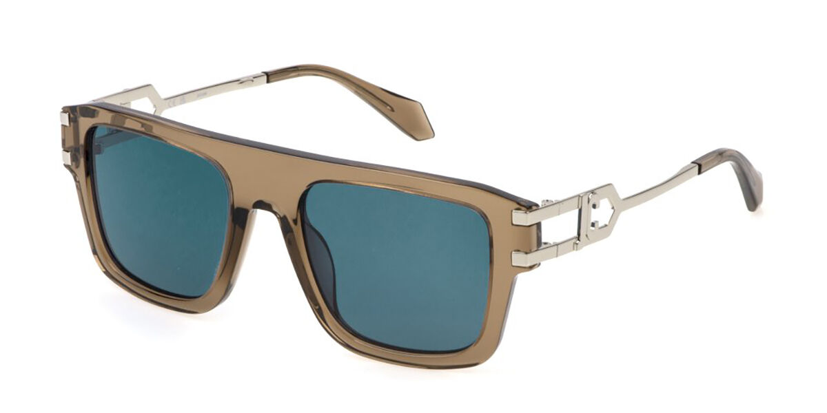 Just Cavalli SJC096 09X8, Brown frame, Blue lenses