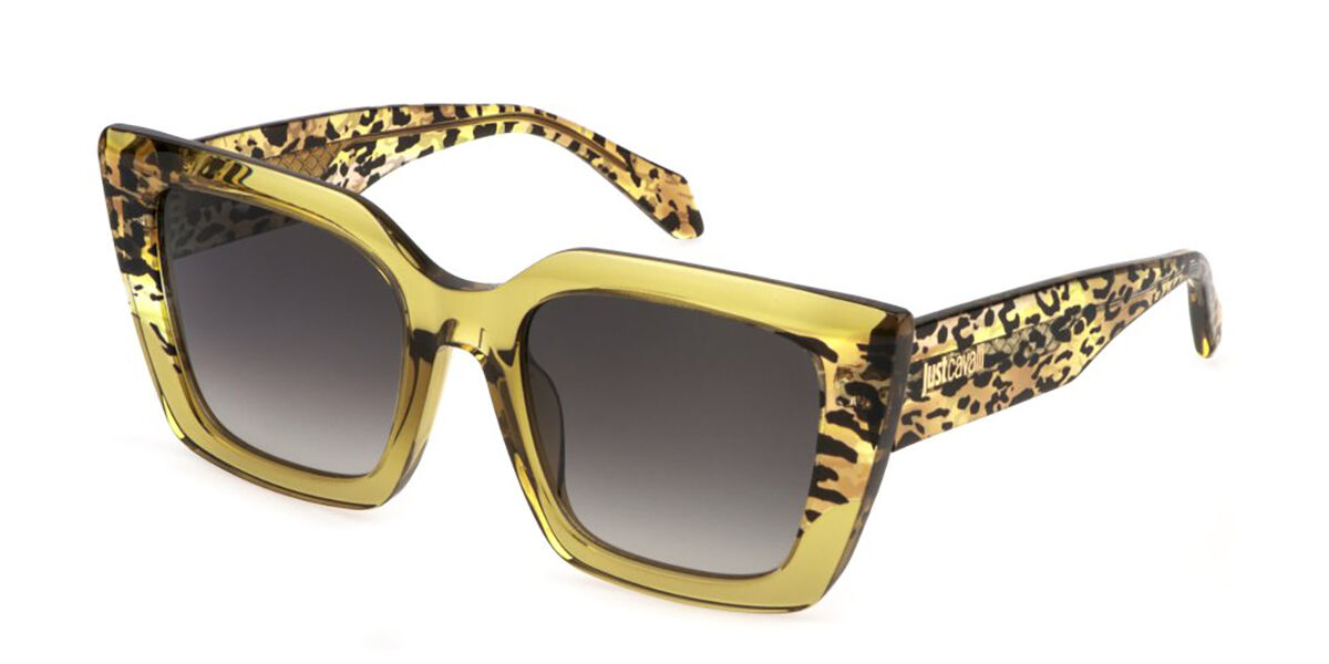 Just Cavalli SJC099V 06A9, Yellow frame, Smoke Gradient lenses