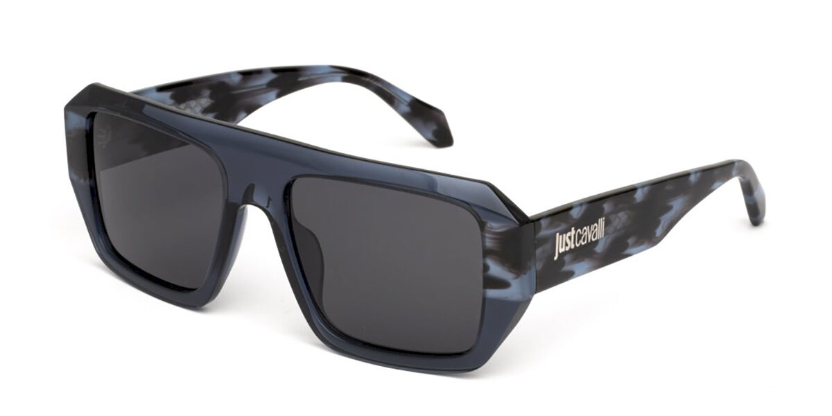 Just Cavalli SJC101V 0W47, Blue frame, Smoke Grey lenses