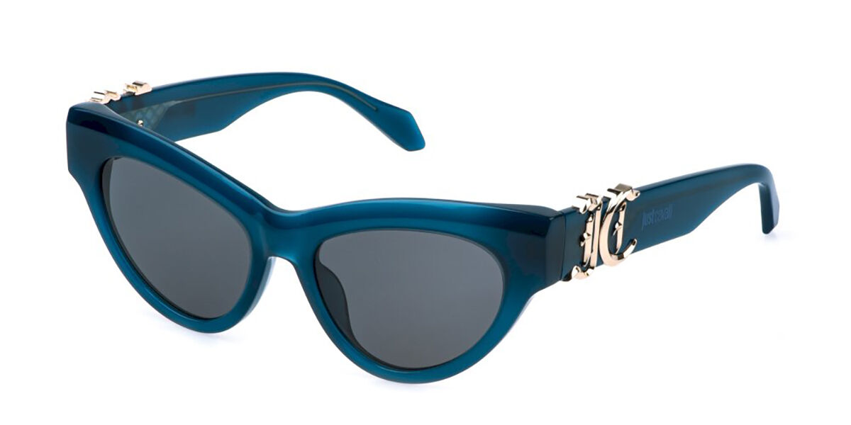 Just Cavalli SJC109 0D99, Blue frame, Smoke lenses