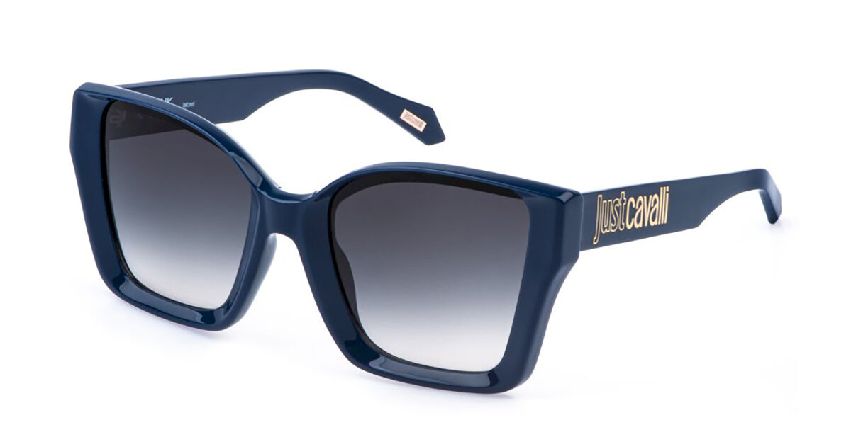 Just Cavalli SJC147 0991, Blue frame, Smoke Gradient lenses