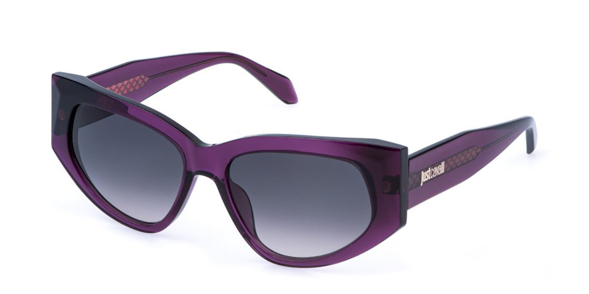 Just Cavalli SJC169 0916, Purple frame, Gradient Smoke Grey lenses