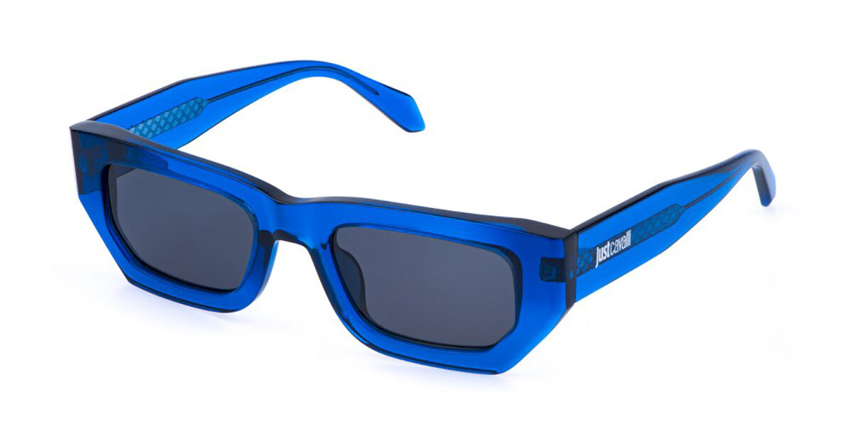 Just Cavalli SJC170 0AGQ, Blue frame, Smoke Grey lenses