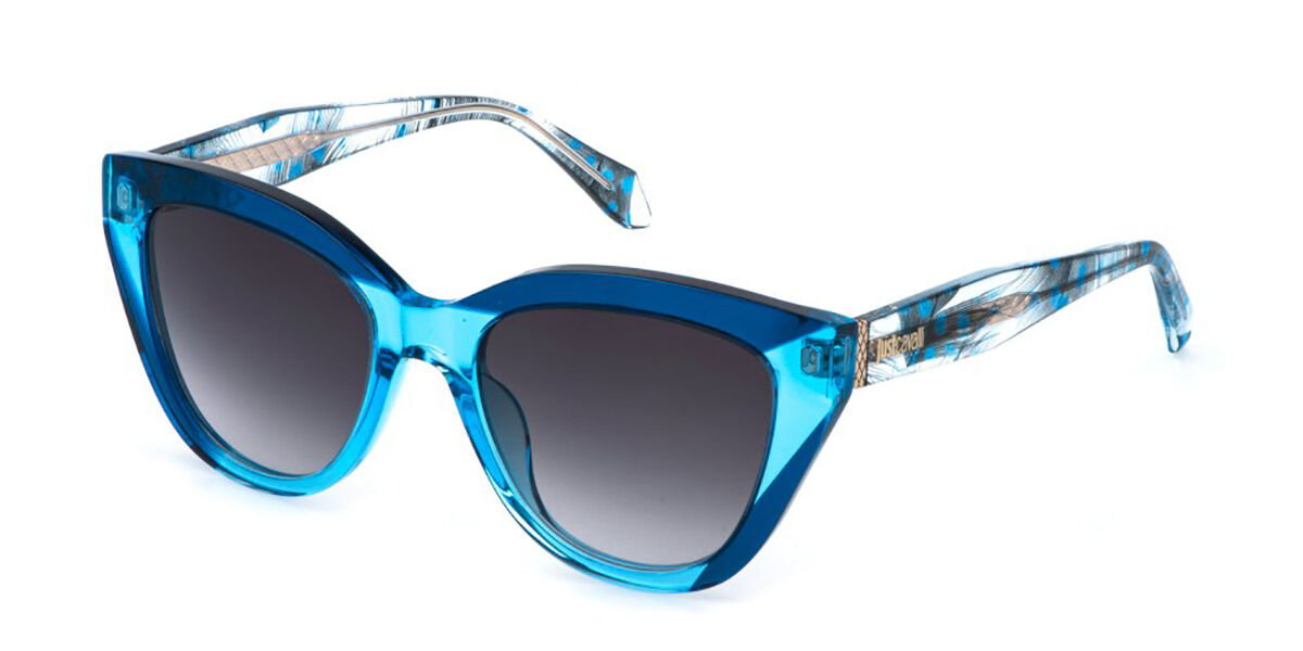 Just Cavalli SJC173V 06SB, Blue frame, Smoke Gradient Smoke Grey lenses