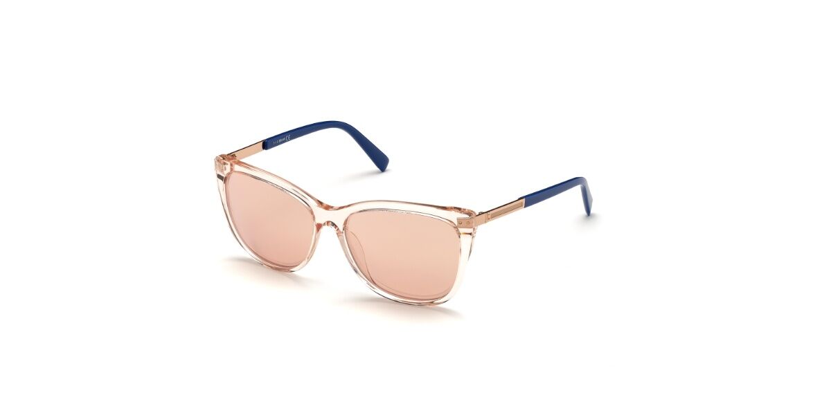 Just Cavalli JC 918S 72Z, Pink frame, Gradient Peach Mirror lenses