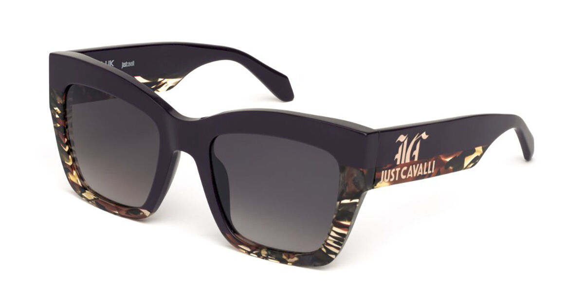 Just Cavalli SJC102V 09NU, Purple frame, Gradient Smoke Grey lenses