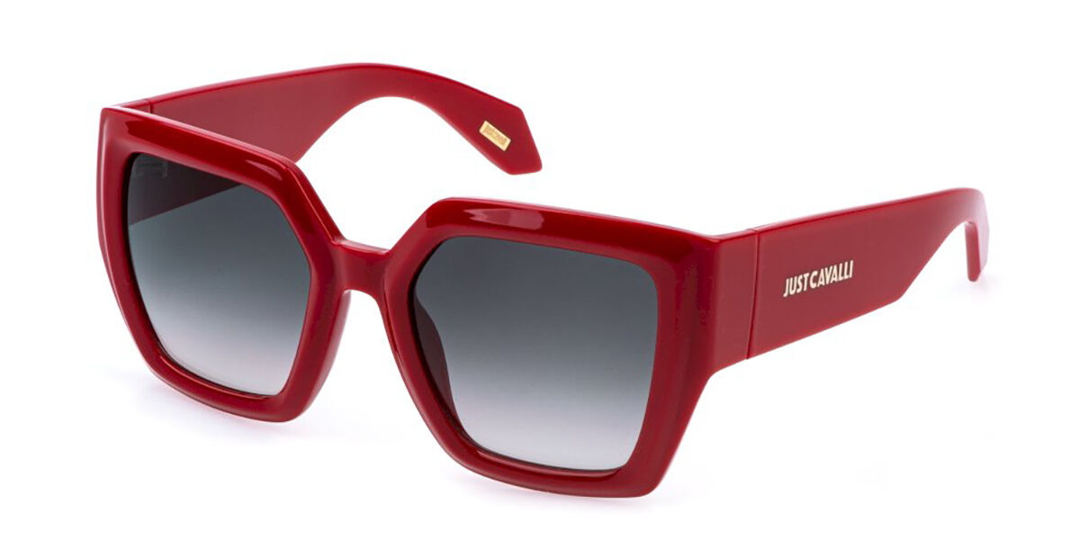 Just Cavalli SJC149 07FU, Red frame, Smoke Gradient lenses