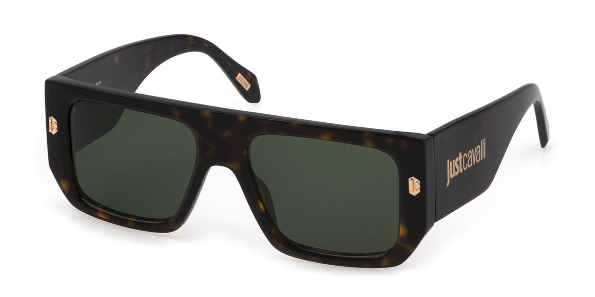 Just Cavalli SJC022 0722, Tortoiseshell frame, Green lenses