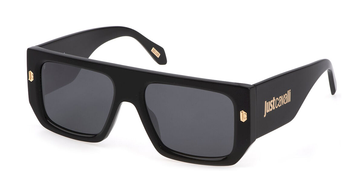 Just Cavalli SJC022 700X, Black frame, Smoke/Mirror Silver lenses