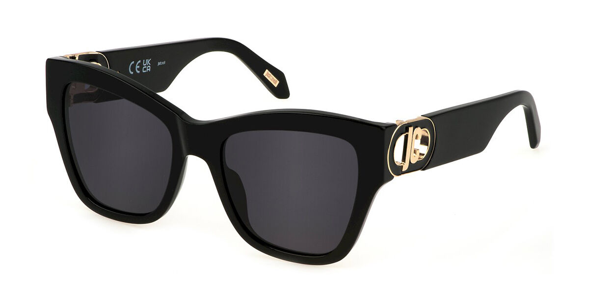 Just Cavalli SJC037 0700, Black frame, Dark Grey lenses