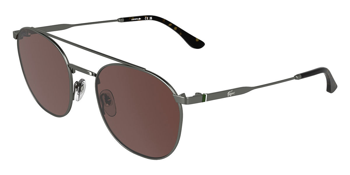 Lacoste L281S 035, Gunmetal frame, Brown lenses