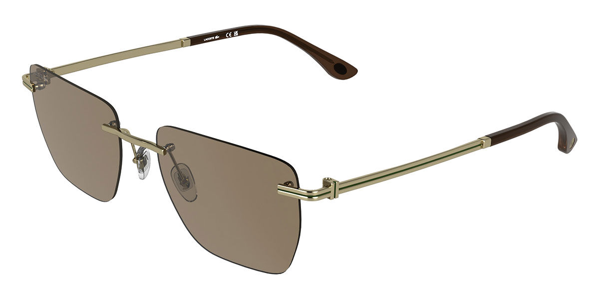 Lacoste L282S 713, Gold frame, Brown lenses