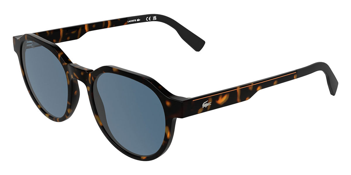 Lacoste L6087S 214, Tortoiseshell frame, Blue lenses
