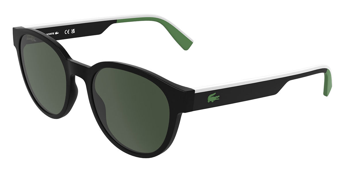Lacoste L6088S 001, Black frame, Green lenses