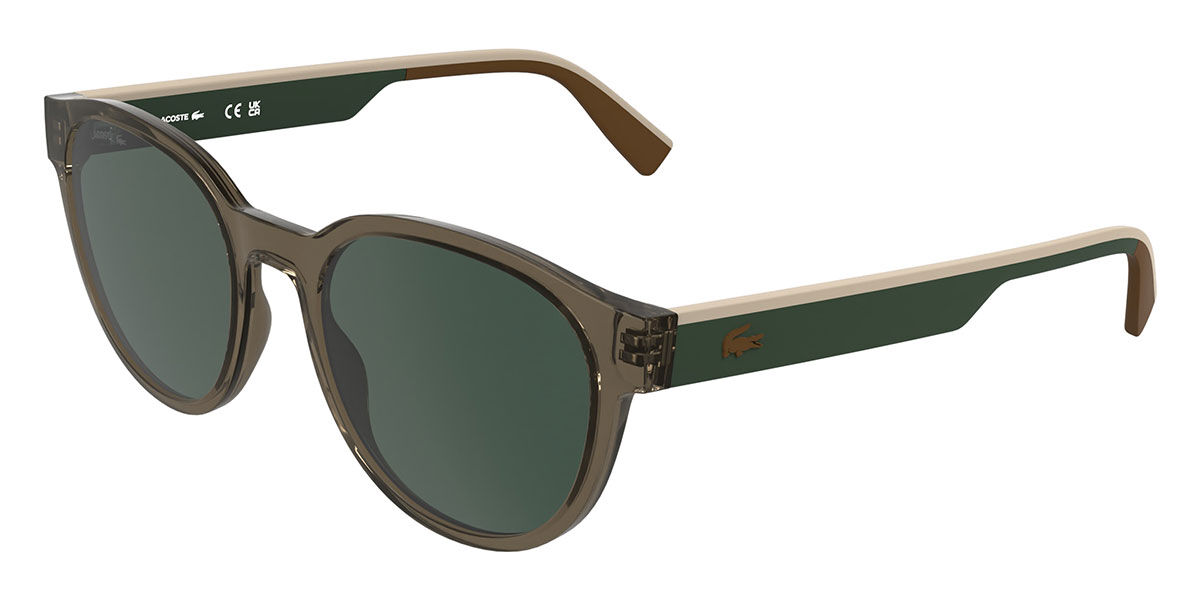 Lacoste L6088S 200, Brown frame, Green lenses
