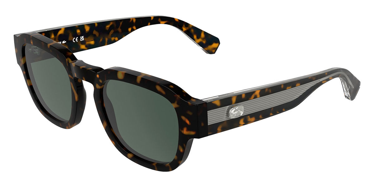 Lacoste L6090S 214, Tortoiseshell frame, Green lenses