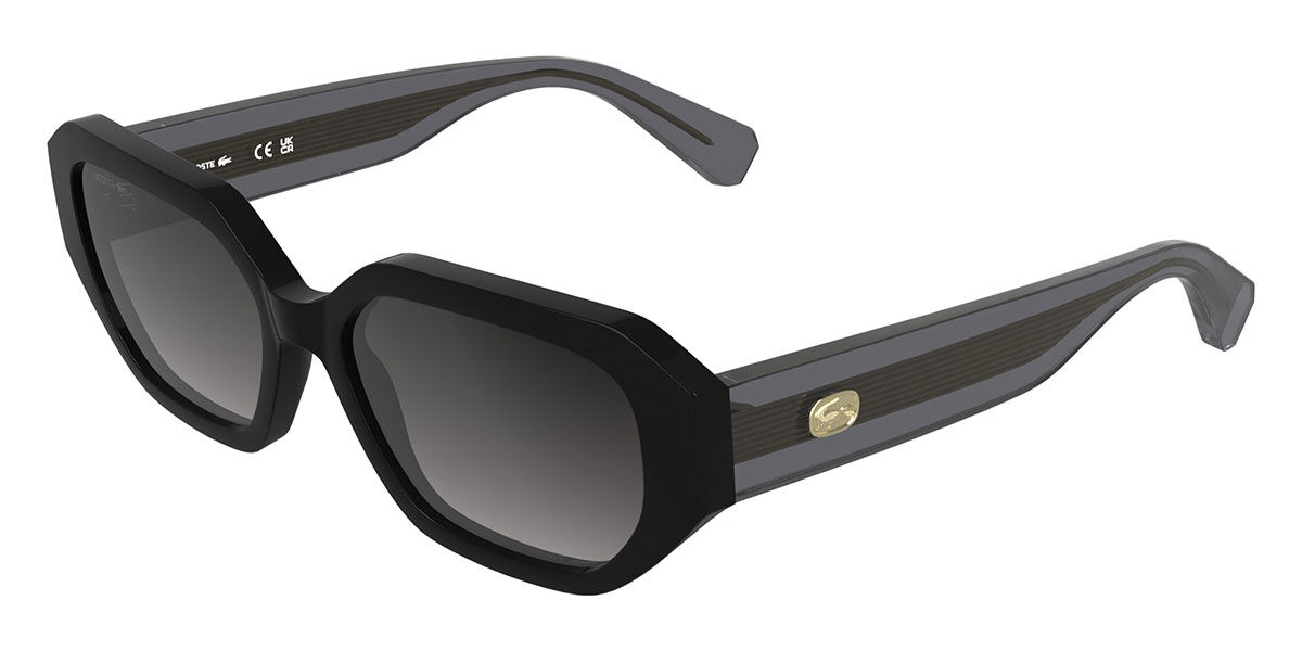 Lacoste L6091S 001, Black frame, Gradient Grey lenses