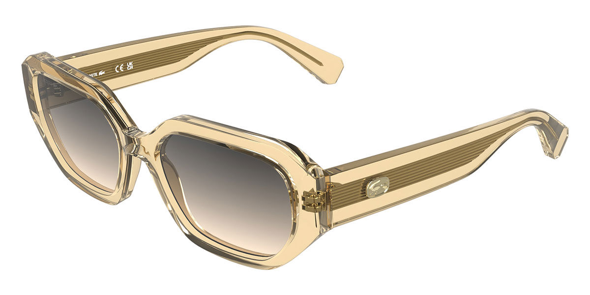 Lacoste L6091S 749, Yellow frame, Gradient Grey lenses