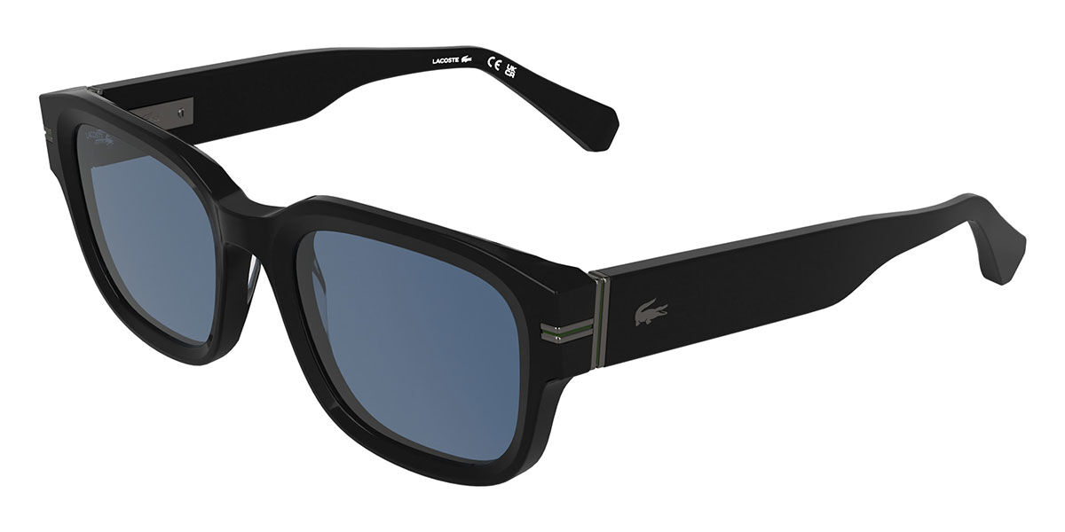Lacoste L6093S 001, Black frame, Blue lenses