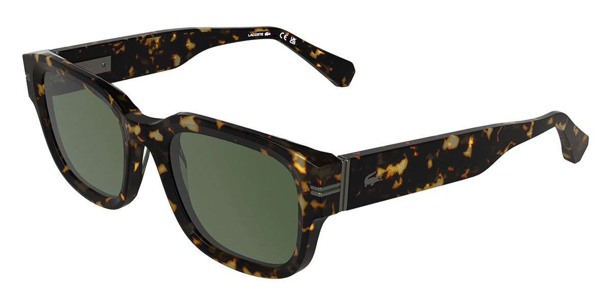 Lacoste L6093S 230, Tortoiseshell frame, Green lenses