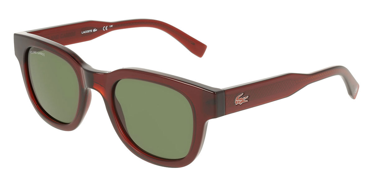 Lacoste L6023SRG 205, Brown frame, Green lenses