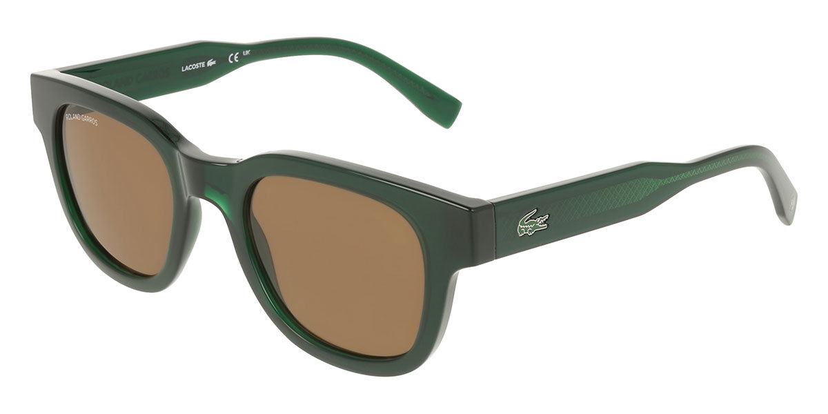 Lacoste L6023SRG 301, Green frame, Brown lenses