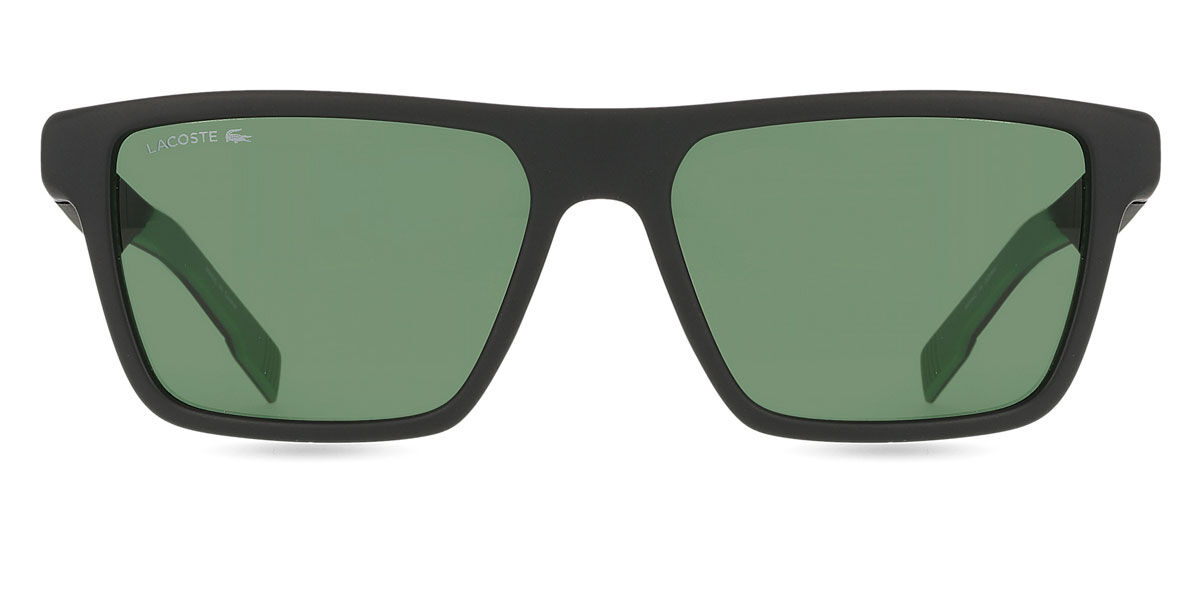 Lacoste L998S 002, Black frame, Green lenses