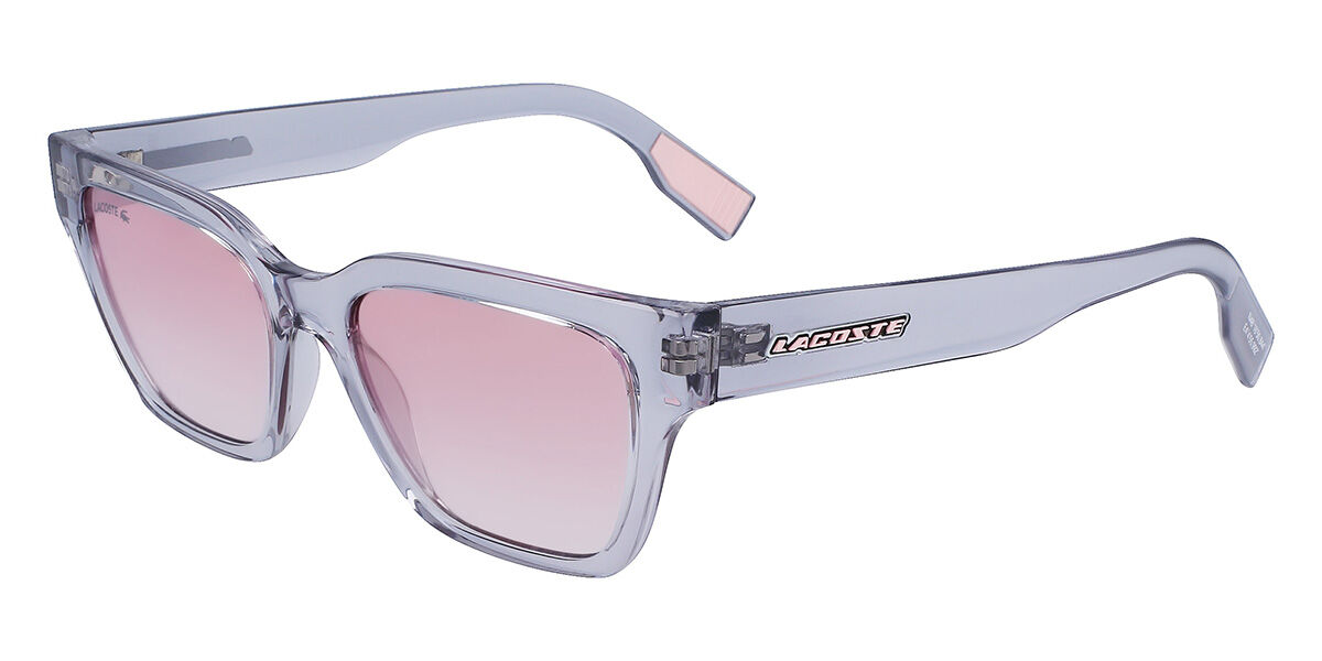 Lacoste L6002S 038, Clear frame, Gradient Pink lenses