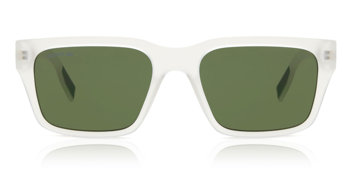 Lacoste L6004S 970, Clear frame, Green lenses