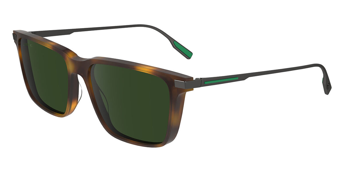 Lacoste L6017S 214, Tortoiseshell frame, Green lenses
