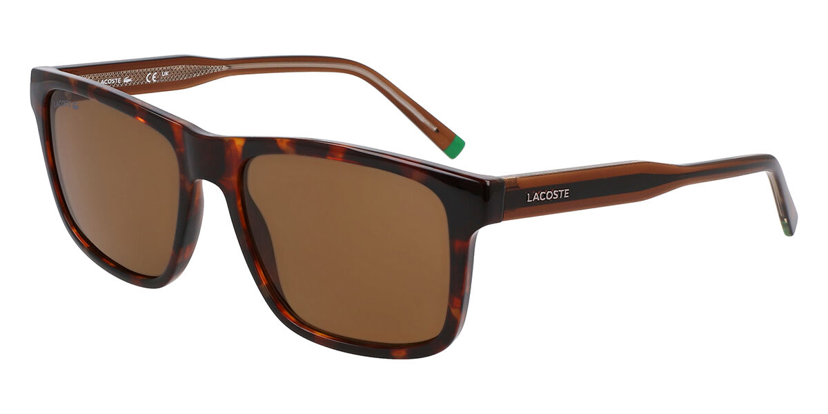 Lacoste L6025S 219, Tortoiseshell frame, Brown lenses
