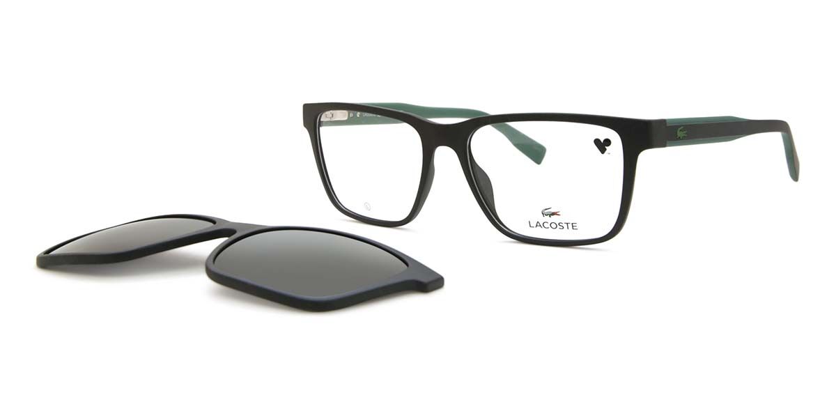 Lacoste L6010 MAG-SET With Clip-On 002, Black frame