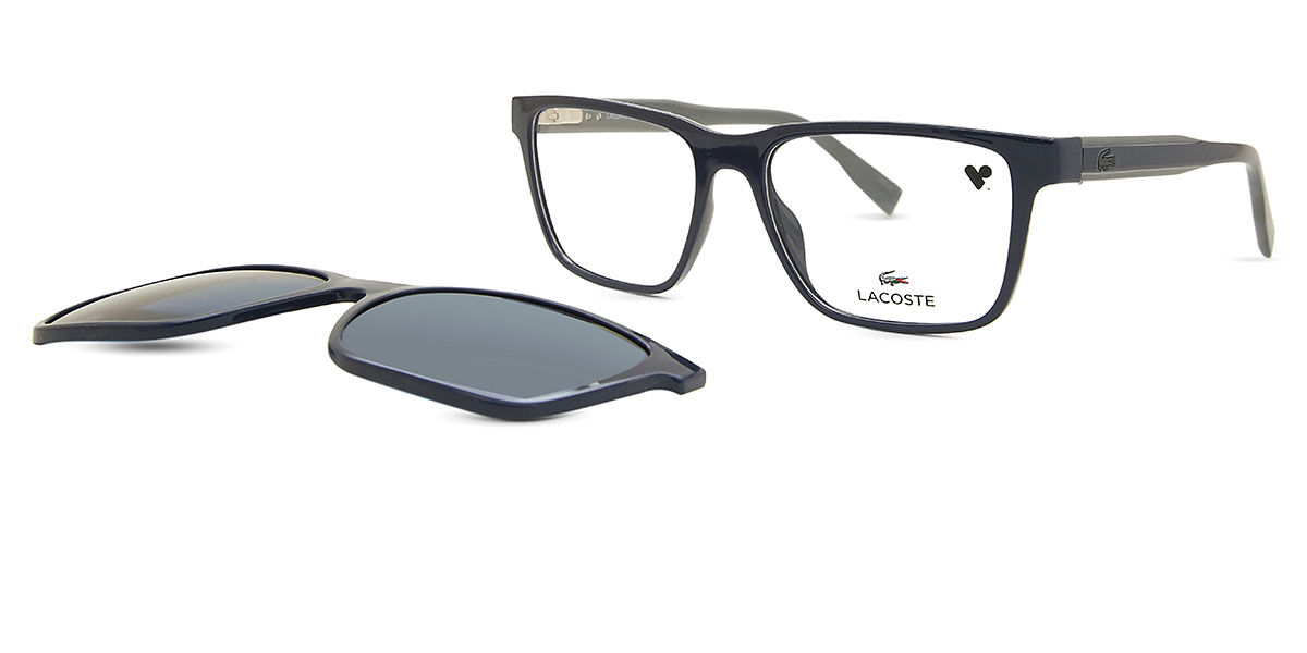 Lacoste L6010 MAG-SET With Clip-On 424, Blue frame