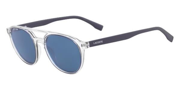 Lacoste L881S N 424, Clear frame, Blue lenses