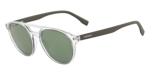 Lacoste L881S N 317, Clear frame, Green lenses