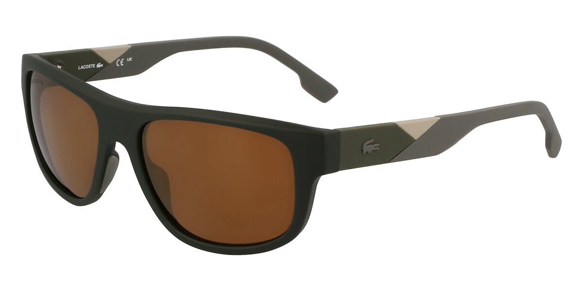 Lacoste L6042S 275, Green frame, Brown Mirror Gold lenses