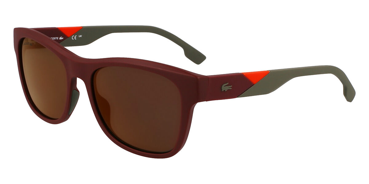 Lacoste L6043S 601, Burgundy frame, Orange Mirror lenses