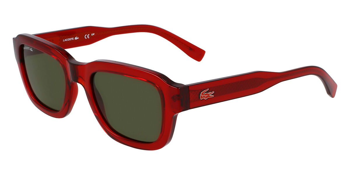 Lacoste L6048S 800, Red frame, Green lenses