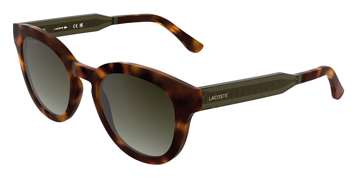 Lacoste L6070S 214, Tortoiseshell frame, Green lenses