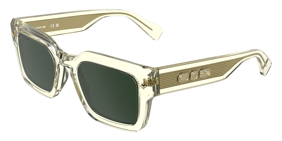 Lacoste L6071S 750, Yellow frame, Green lenses