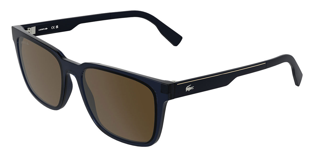 Lacoste L6077S 410, Blue frame, Brown lenses