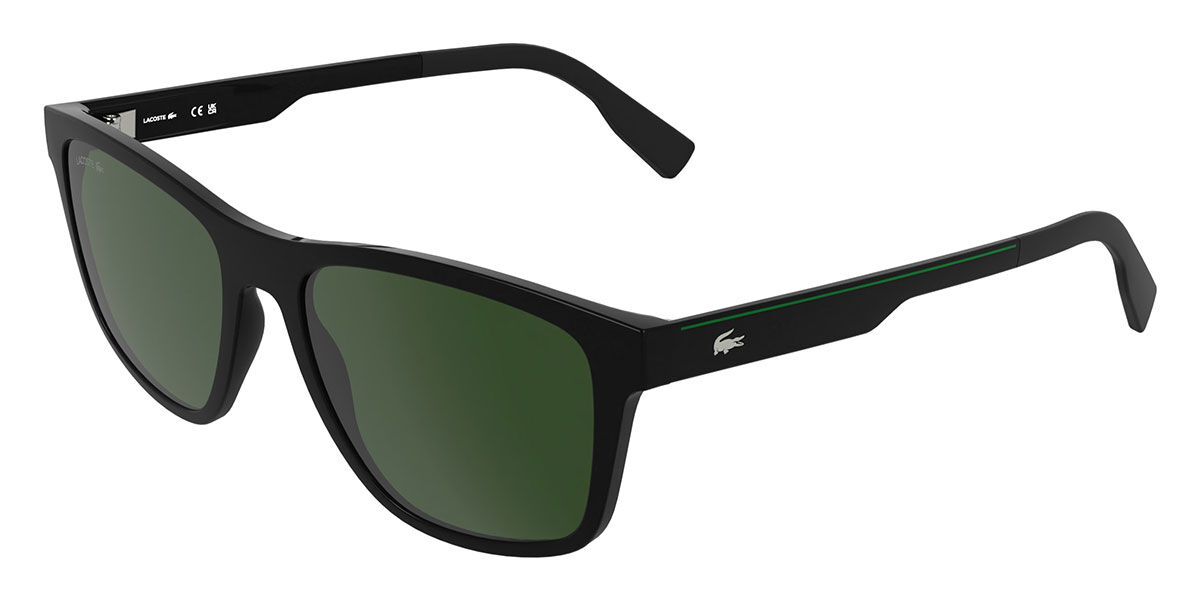 Lacoste L6078S 001, Black frame, Green lenses