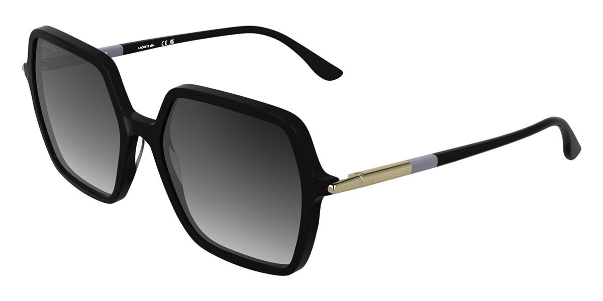 Lacoste L6079S 001, Black frame, Gradient Grey lenses